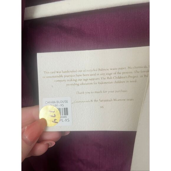 Savannah Morrow Chiara Silk Blouse NEW NWT - Picture 4 of 7